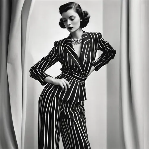 pinstripe,pinstripes,ziegfeld,katherine hepburn,art deco woman,blumenfeld,pinstriped,hayworth,demarchelier,jane russell-female,schiaparelli,stanwyck,hedy lamarr-hollywood,joan crawford-hollywood,bacall,hepburn,vionnet,vintage fashion,film noir,ziegfield,Photography,Black and white photography,Black and White Photography 09