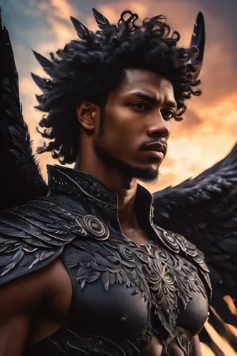 black angel,the archangel,archangel,dark angel,black warrior,uriel,heroic fantasy,angelology,daemon,king of the ravens,business angel,biblical narrative characters,lucifer,greek god,poseidon god face,black raven,perseus,ankh,angels of the apocalypse,angel of death,Photography,General,Fantasy