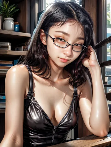 librarian,secretary,girl at the computer,reading glasses,asian woman,girl studying,honmei choco,japanese woman,asian girl,烧乳鸽,barista,girl sitting,siu mei,night administrator,woman sitting,receptionist,office worker,mari makinami,korean,su yan