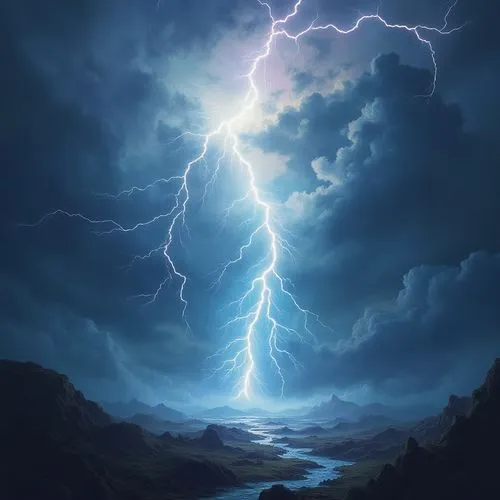 lightning storm,lightning bolt,lightning,thunderstruck,thunderstorms,lightning strike,Illustration,Realistic Fantasy,Realistic Fantasy 01