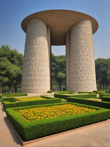 chandigarh,decorative fountains,delhi,new delhi,lotustemple,lotus temple,fountain of friendship of peoples,ornamental dividers,three centered arch,garden of the fountain,garden sculpture,hyang garden,pillars,garden of plants,botanical garden,ashoka chakra,hyderabad,dhammakaya pagoda,outdoor structure,sculpture park,Illustration,Retro,Retro 23