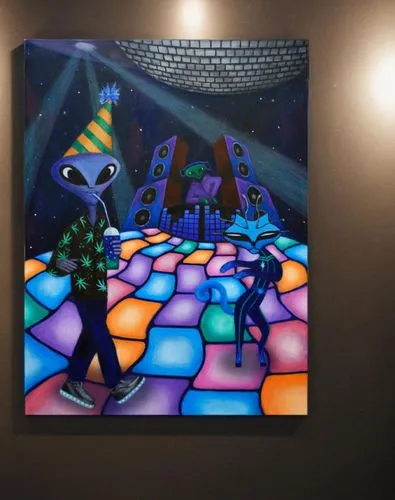 ufo interior,spaceland,epcot spaceship earth,dancefloor,disco,alebrije,zooropa,extraterrestrials,ufos,epcot ball,art gallery,martians,varekai,extraterrestrial,dmt,space art,dancing couple,nightclub,interdimensional,spacecrafts