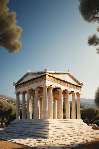 greek temple,zappeion,erechtheion,roman temple,temple of diana,temple of hercules,laodicea,amphipolis,panathenaic,erechtheus,ephesus,leptis,peristyle,the parthenon,segesta,caesonia,doric columns,parthenon,house with caryatids,artemis temple,Art,Artistic Painting,Artistic Painting 08