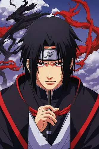 Write a tragic story showcasing Uchiha Itachi's guilt and remorse.,shinigami,shinobi,sakura background,sōjutsu,kenjutsu,iaijutsu,swordsman,zui quan,nine-tailed,taichi,xun,japanese sakura background,ni