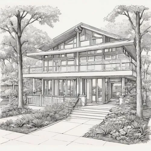 sketchup,house drawing,passivhaus,penciling,cohousing,revit,garden elevation,pencilling,homebuilding,3d rendering,school design,renderings,coloring page,houses clipart,habitational,hovnanian,residential house,bohlin,forest house,timber house,Illustration,Black and White,Black and White 19