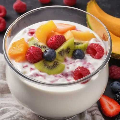 berries on yogurt,plain fat-free yogurt,berry quark,strained yogurt,yogurt,mixed fruit,fruit mix,fruit ice cream,yoghurt,muesli,fruit butter,yoghurt production,mix fruit,bowl of fruit,fruity hot,mixed fruit cake,fruit free,fruit salad,oat bran,crème anglaise