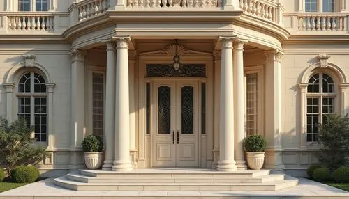 italianate,palladian,palladianism,doric columns,sursock,pilasters,architrave,exterior decoration,neoclassical,baluster,entablature,pilaster,house with caryatids,ritzau,balusters,loggia,bendemeer estates,colonnade,garden elevation,portico,Photography,General,Realistic