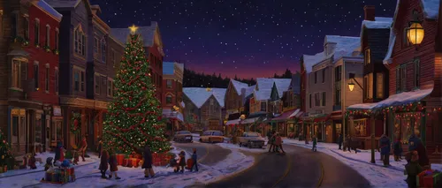 christmas snowy background,christmas town,christmas wallpaper,christmas landscape,christmasbackground,winter village,christmas background,christmas scene,aurora village,christmas banner,winter background,snow scene,christmas night,christmas village,christmas snow,christmas motif,north pole,bethlehem,cartoon video game background,night scene,Conceptual Art,Daily,Daily 23