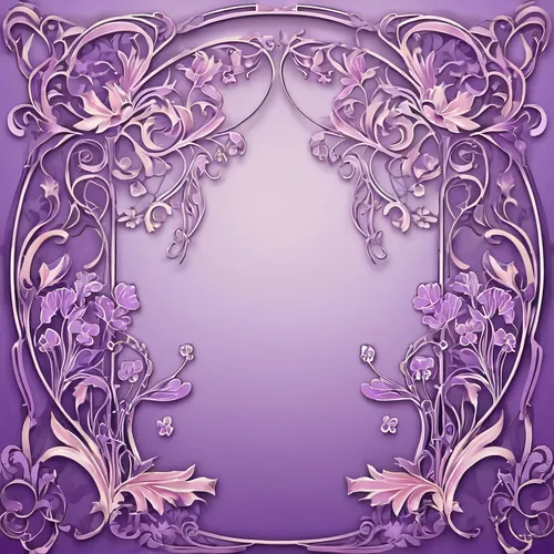 art nouveau frame,floral silhouette frame,purple frame,vintage lavender background,art nouveau frames,decorative frame,art nouveau design,purple cardstock,frame border illustration,lilac arbor,purple wallpaper,damask background,flower frame,floral and bird frame,mirror frame,wreath vector,art deco frame,valentine frame clip art,light purple,pale purple,Illustration,Retro,Retro 13