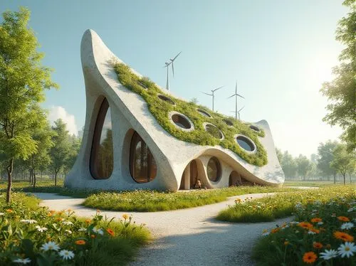 ecovillages,futuristic architecture,ecotopia,cubic house,ecovillage,futuristic art museum,grass roof,earthship,greentech,3d rendering,biomimicry,renewable energy,futuristic landscape,solar cell base,renewable,cube stilt houses,ecologically friendly,renewable enegy,biopiracy,cleantech,Photography,General,Realistic