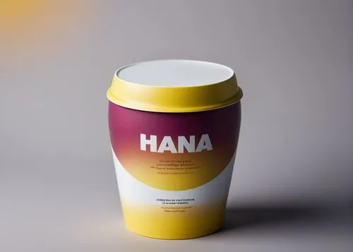 design packaging, plum product of grapes, write (HANA) product on the pack, yellow and blue combination color, medium size, design cap for pack, focus on the useful cap of the pack,,korean handy drum,