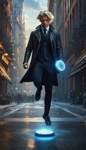 electro,electric scooter,kick scooter,futuristic,ledger,pedestrian lights,matrix,walking man,digital compositing,speed of light,electric mobility,mobility scooter,quantum,movie player,run,atom,the man floating around,albert einstein,pedal,inventor,Photography,General,Fantasy