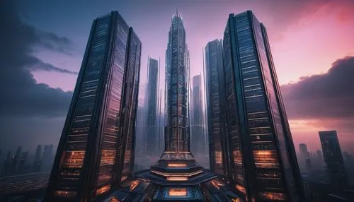 coruscant,futuristic landscape,futuristic architecture,cardassia,arcology,coruscating,skylstad,megacorporation,futuristic,minbari,citadels,cybertron,skyterra,metropolis,skyscraper,sci - fi,kaidan,cybercity,megacorporations,the skyscraper,Illustration,Black and White,Black and White 27