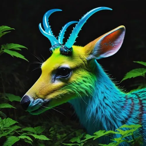 giraffidae,gazelle,forest dragon,glowing antlers,ibexes,male deer,european deer,cangaroo,goat-antelope,forest animal,loukaniko,straw animal,fairy peacock,gold deer,antelope,deer illustration,anthropomorphized animals,neon body painting,electric donkey,aardvark,Conceptual Art,Fantasy,Fantasy 05