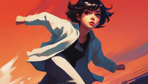 transistor,rosa ' amber cover,detail shot,howl,noodle,vector girl,noodle image,transistor checking,clementine,sci fiction illustration,hinata,material test,flame spirit,runner,game illustration,flying girl,burning torch,digital painting,flare,jasper,Conceptual Art,Fantasy,Fantasy 19