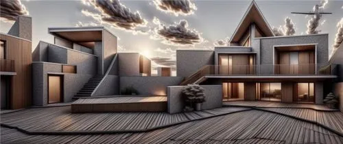 cube stilt houses,3d rendering,cubic house,sky space concept,3d fantasy,wooden houses,sky apartment,inhabitation,3d render,virtual landscape,cube house,3d rendered,sketchup,stilt houses,architettura,electrohome,render,lofts,renderings,background design