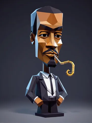 black businessman,african businessman,3d model,conductor,trumpet player,businessman,gentleman icons,man with saxophone,blues harp,speech icon,butler,michael jordan,black professional,a black man on a suit,vector illustration,saxophone playing man,3d figure,custom portrait,black mamba,camacho trumpeter,Unique,3D,Low Poly