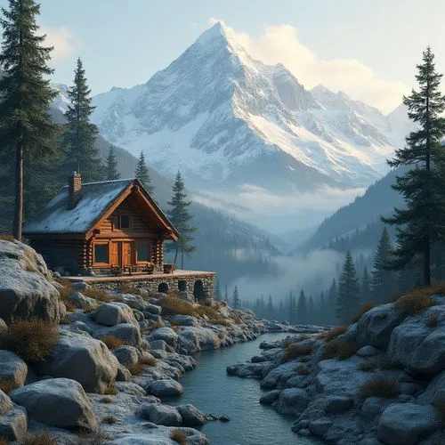 the cabin in the mountains,house in mountains,house in the mountains,mountain hut,mountain huts,log cabin,log home,small cabin,alpine hut,home landscape,lonely house,snow house,mountain settlement,chalet,cottage,alpine landscape,wooden hut,house with lake,winter house,little house,Photography,General,Realistic