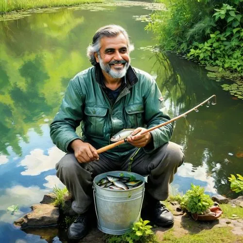 monopod fisherman,people fishing,fisherman,mohanan,periyar,rapala,Conceptual Art,Sci-Fi,Sci-Fi 02