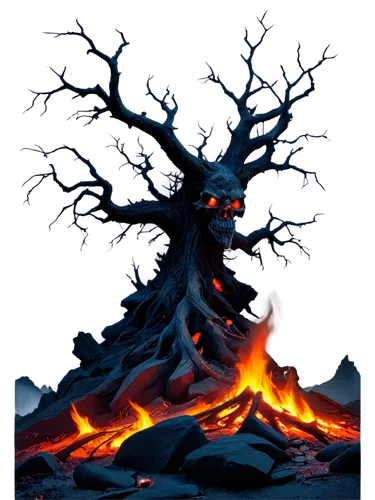 burnt tree,burning tree trunk,devilwood,gnarled,dead wood,scorched earth,deforested,dead tree,firethorn,halloween bare trees,tree die,old tree,uprooted,creepy tree,red juniper,smoketree,cut tree,forest fire,burned mount,chile de árbol,Art,Classical Oil Painting,Classical Oil Painting 10