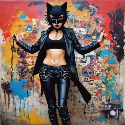 catwoman,batgirl,batwoman,selina,black cat,alley cat,Illustration,Paper based,Paper Based 19