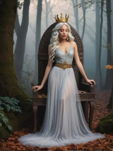 fantasy picture,fairy queen,white rose snow queen,celtic queen,the snow queen,fantasy portrait,fairy tale character,yellow crown amazon,queen of the night,fantasy woman,queen crown,fantasy art,cinderella,queen cage,golden crown,crown render,fairytale characters,queen-elizabeth-forest-park,a fairy tale,faery,Illustration,Black and White,Black and White 22