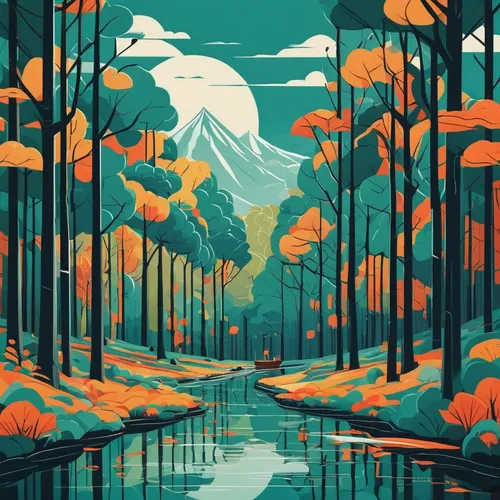 autumn forest,fall landscape,autumn landscape,forest,forest landscape,autumn mountains,mushroom landscape,autumn background,forest fish,the forest,cartoon forest,forest background,autumn theme,the forests,forests,forest animals,koi pond,forest of dreams,autumn camper,autumn scenery,Illustration,Vector,Vector 06