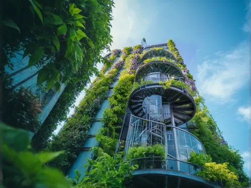 eco hotel,sky ladder plant,greenhouse effect,eco-construction,green living,sustainability,ecological sustainable development,tunnel of plants,plant tunnel,casa fuster hotel,sustainable,singapore,growi