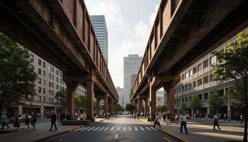 transbay,marunouchi,potsdamer platz,yurakucho,pedestrianized,paulista,superhighways,jussieu,skybridge,tamachi,nihonbashi,friedrichstrasse,metrotech,elevated railway,skyways,urban design,shinbashi,poydras,sweeping viaduct,azabu