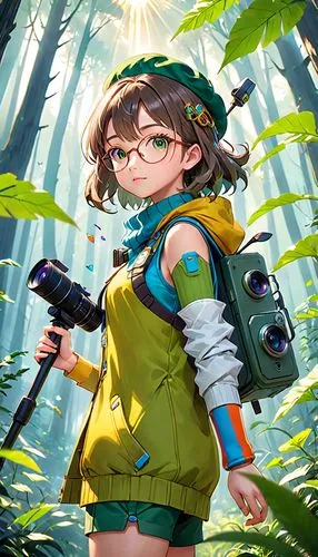 girl with gun,patrol,biologist,girl with a gun,kosmea,holding a gun,rifle,mikuru asahina,kotobukiya,sanya,honmei choco,gi,ashitaba,parka,cg artwork,aaa,girl scouts of the usa,scout,park ranger,miku maekawa,Anime,Anime,General