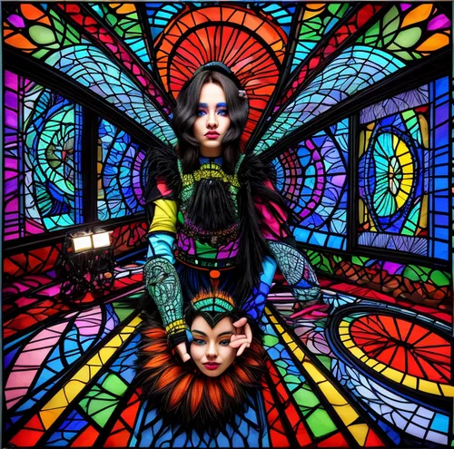 stained glass,psychedelic art,kaleidoscope,kaleidoscope art,bjork,stained glass windows,neon body painting,kaleidoscope website,stained glass window,angels of the apocalypse,the annunciation,sacred art,psychedelic,stained glass pattern,occult,temples,gothic portrait,angelology,contemporary witnesses,kaleidoscopic