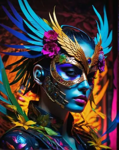 neon body painting,masquerade,bodypainting,body painting,bodypaint,color feathers,fairy peacock,garuda,fantasy art,feather headdress,fantasy portrait,venetian mask,face paint,pintados,headdress,diwata,fantasy woman,faerie,brazil carnival,digital artwork,Photography,Artistic Photography,Artistic Photography 08