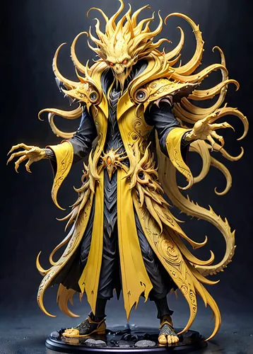 vax figure,sun god,golden mask,nine-tailed,golden root,3d figure,golden dragon,magus,kotobukiya,gold mask,game figure,gold paint stroke,medusa gorgon,golden crown,spider the golden silk,figure of justice,emperor,golden scale,fusilli,golden yellow,Anime,Anime,General