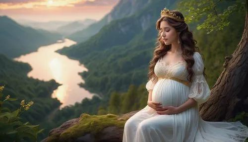 fantasy picture,pregnant woman,pregnant woman icon,pregnant girl,maternity,mother earth,capricorn mother and child,pregnant women,mother nature,expecting,fantasy art,children's fairy tale,pregnant statue,fantasy portrait,pregnant book,pregnancy,a fairy tale,fairytale,fairy tale,world digital painting,Art,Classical Oil Painting,Classical Oil Painting 10