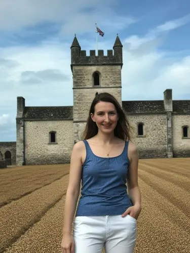 A lovely reminder of my summer vacation in England, which I spent this year with my great friend Elara Silberstern.,a woman posing in front of an old castle,iulia hasdeu castle,knole,rye castle,guest 