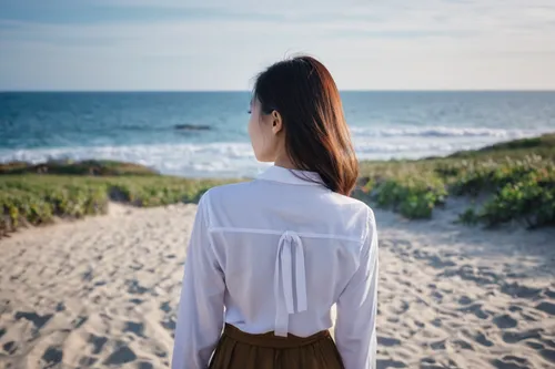 girl on the dune,beach background,by the sea,girl in a long dress from the back,girl walking away,japanese woman,beach scenery,sea breeze,blog,beach walk,girl in a long,leaving your comfort zone,mie prefecture,travel woman,girl in a long dress,long-sleeved t-shirt,the horizon,seaside view,seashore,the shallow sea,Photography,General,Natural