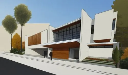 diseño exterior de una residencia con estilo minimalista, elementos de concreto blanco, canal de acero en remates de losa, madera, cancales de aluminio y crital, vegetación, iluminación a base de leds