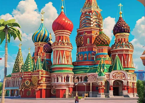 saint basil's cathedral,kremlin,basil's cathedral,the kremlin,the red square,red square,russia,moscow city,moscow,red russian,saintpetersburg,st petersburg,muscovado,saint petersburg,russian holiday,ussr,moscow 3,russian pyramid,fantasy city,kazan,Illustration,Vector,Vector 19