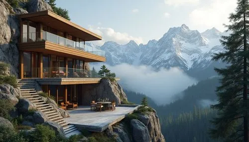 house in mountains,house in the mountains,the cabin in the mountains,cliffside,tigers nest,mountainside,mountain hut,mountain huts,mountain settlement,chalet,dreamhouse,alpine style,beautiful home,alpine landscape,mountain scene,mountain landscape,mountainview,forest house,luxury property,high alps,Photography,General,Realistic