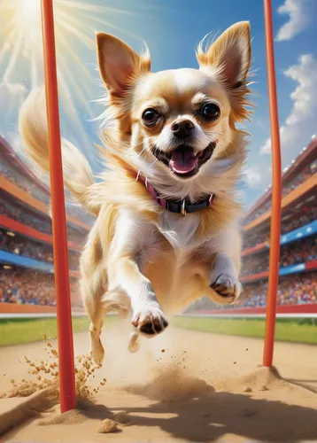 dog sports,flyball,animal sports,dog agility,dog racing,dodger dog,running dog,dog race,corgi-chihuahua,dog running,indoor games and sports,cheerful dog,chihuahua,flying dog,sports game,sports,dog illustration,australian rules football,baseball,stick and ball sports,Conceptual Art,Daily,Daily 32