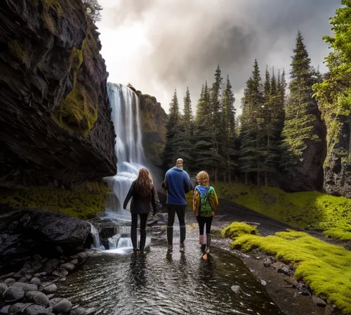 helmcken falls,bow falls,seljalandsfoss,bond falls,salt creek falls,united states national park,glacier national park,jasper national park,british columbia,yellowstone national park,slowinski national park,people in nature,brown waterfall,trillium lake,lake louise,mckenzie river,gooseberry falls,bridal veil fall,oregon,telluride,Realistic,Landscapes,Icelandic