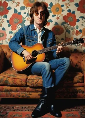 john lennon,1973,1971,george,70s,tortoise shell,born 1953-54,keith-albee theatre,bower,70's icon,cream,antrim,gibson,the guitar,1967,clogs,bluejeans,60s,1982,john-lennon-wall,Illustration,Japanese style,Japanese Style 16