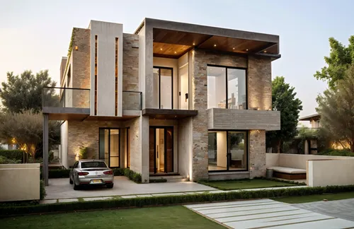 an exterior view of a two story, modern style house,modern house,prefab,beautiful home,modern architecture,dreamhouse,luxury home