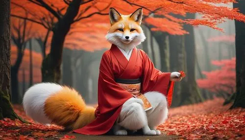 kitsune,hanfu,amaterasu,inu,yukai,cute fox,autumn background,garden-fox tail,momiji,inuyasha,horo,daimyo,inari,inugami,ninomaru,yiji,okami,wufu,adorable fox,shiranui,Photography,Black and white photography,Black and White Photography 03