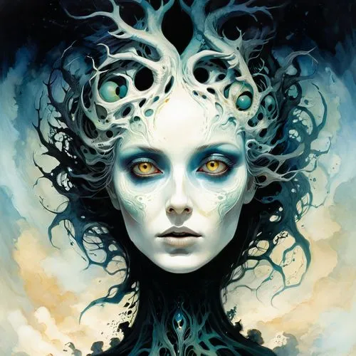 unseelie,seelie,blue enchantress,fathom,leota,dryad,the enchantress,the snow queen,hecate,priestess,undine,persephone,enchantress,medusa,behenna,sorceress,naiad,amidala,dryads,promethea,Conceptual Art,Fantasy,Fantasy 08