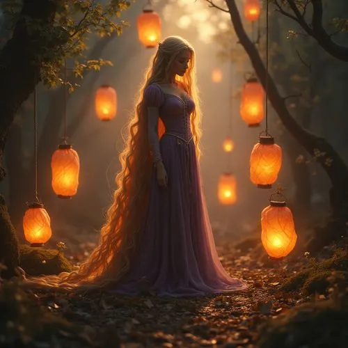 rapunzel,fantasy picture,megara,enchanted,mystical portrait of a girl,fantasia,Photography,General,Realistic