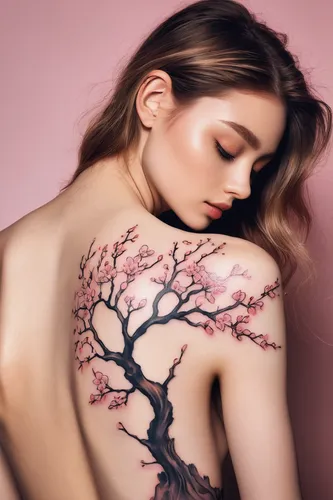 cherry blossom tree,cherry blossom branch,cherry blossom,body painting,almond blossom,sakura blossom,bodypainting,peach blossom,bodypaint,floral heart,body art,cherry blossoms,apricot blossom,almond blossoms,sakura blossoms,blossom tree,floral,pink cherry blossom,floral japanese,watercolor floral background,Photography,Fashion Photography,Fashion Photography 11