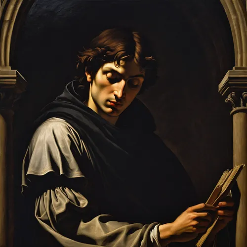 saint ildefonso,saint peter,dornodo,twelve apostle,carmelite order,st basile,raffaello da montelupo,the good shepherd,benedictine,andrea del verrocchio,the abbot of olib,saint paul,good shepherd,saint mark,portrait of christi,saint peter's,saint joseph,friar,benediction of god the father,church painting,Art,Classical Oil Painting,Classical Oil Painting 05