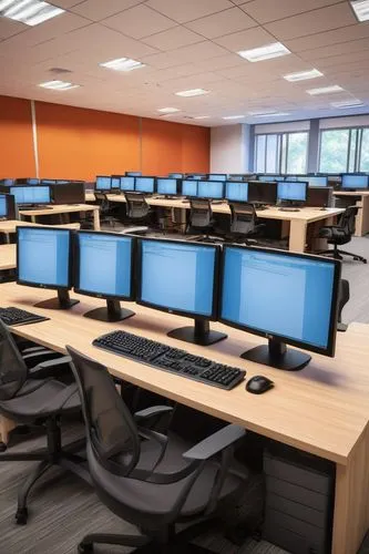 computer room,desks,cubicles,workstations,computer workstation,computacenter,computerization,modern office,blur office background,computerland,microcomputers,computers,computec,estudios,working space,cubicle,computerworld,class room,computerized,monitors,Illustration,Japanese style,Japanese Style 18