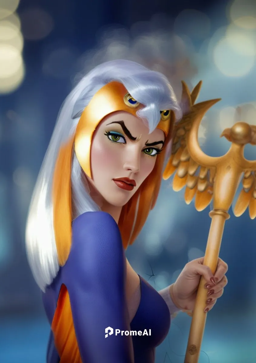 nami,athena,elsa,tiber riven,sorceress,goddess of justice,elza,the snow queen,scepter,symetra,fantasy woman,fantasia,artemis,lux,ice queen,fantasy portrait,cassiopeia,olaf,minerva,transistor,Photograp